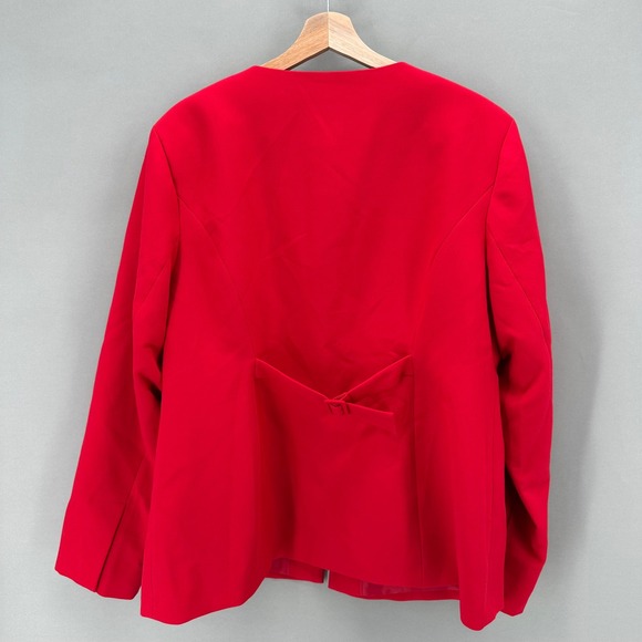 ALIGNE Daphne Long Waisted‎ Red Blazer Womens 14 Academia Office Capsule Luxury - Picture 7 of 10
